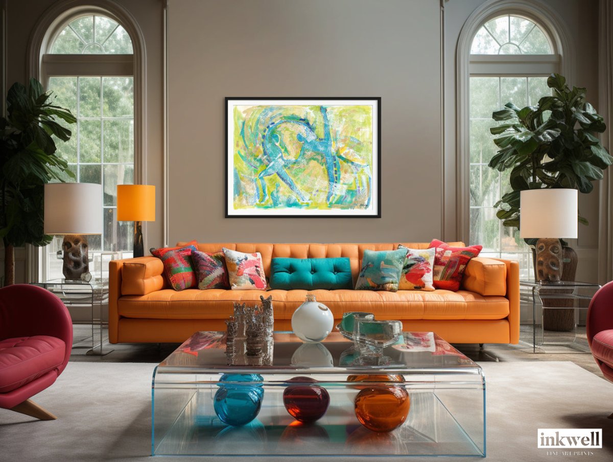Motion in Teal - Framed Fine Art Print - Antionette's Artistry