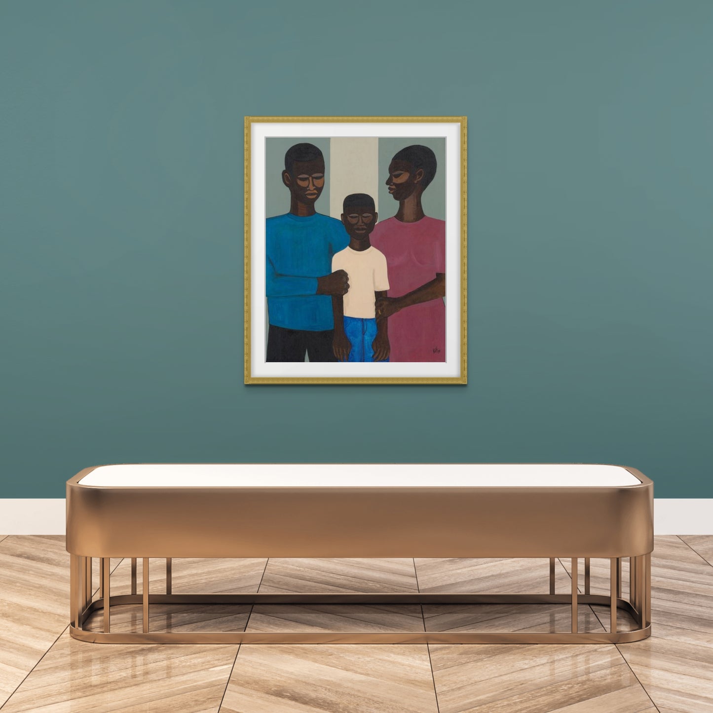 The Family - Framed Fine Art Print - black family art -