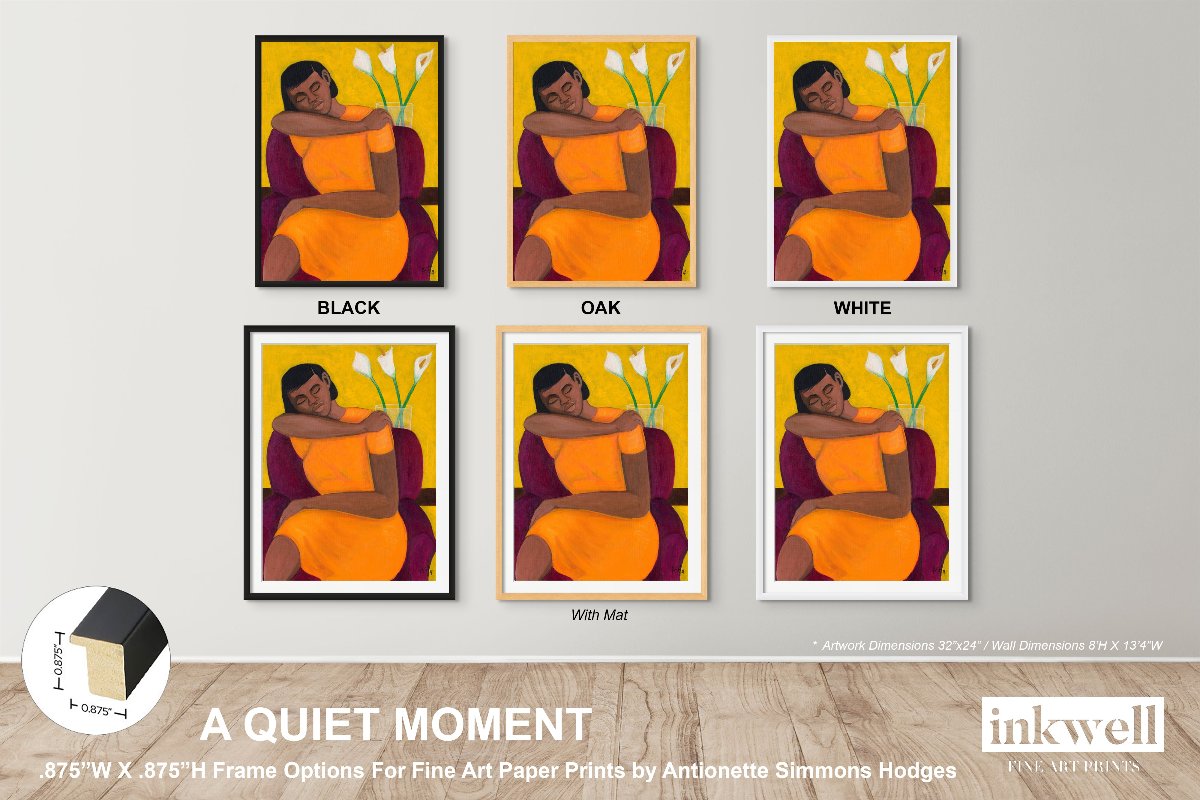A Quiet Moment - Framed Fine Art Print - relaxing artwork - frame choices 1