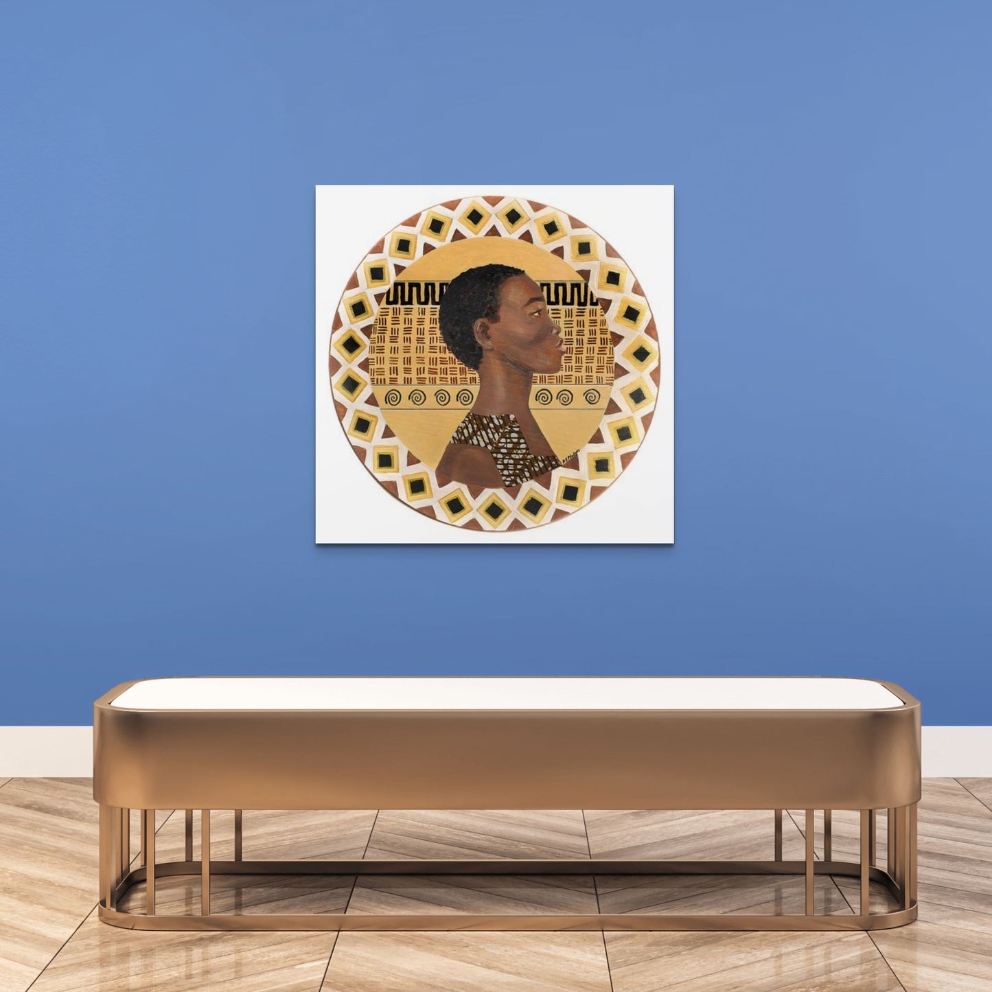 A Dahomey Warrior - Stretched Canvas Print - Antionette's Artistry