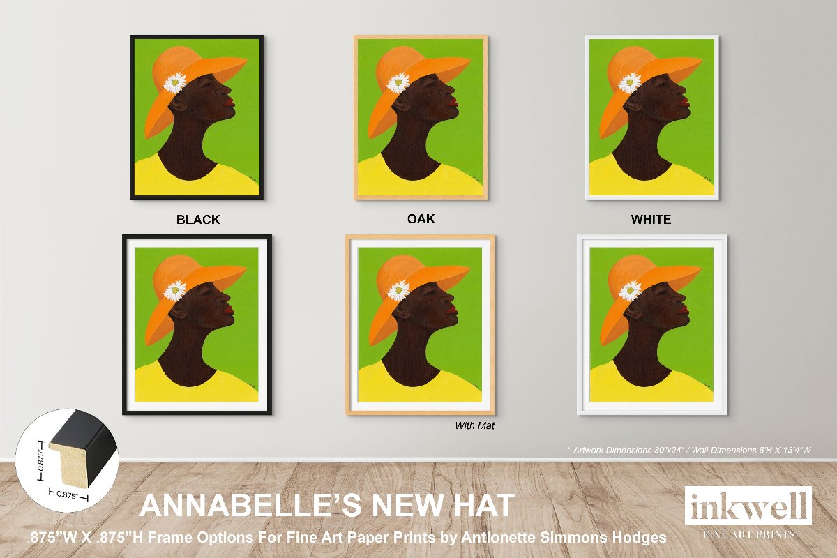 Annabelle's New Hat - Framed Fine Art Print - Antionette's Artistry