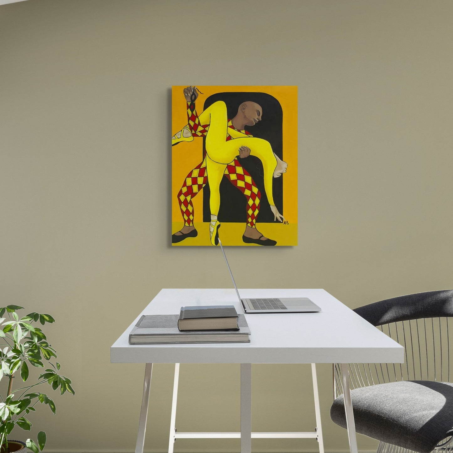 Dance of the Harlequin - Stretched Canvas Print - Antionette's Artistry