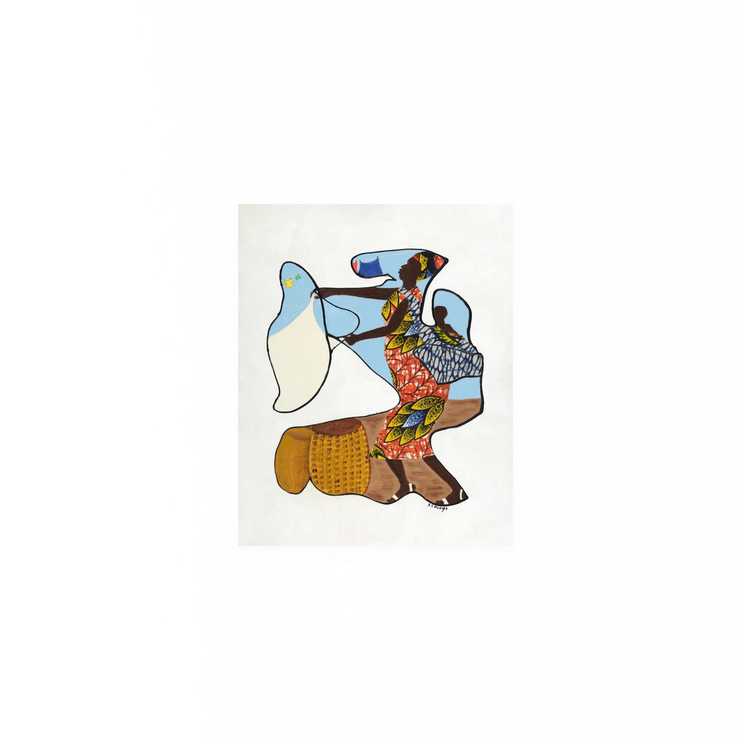 Wash Day - Continuous Line Fine Art Print - Antionette's Artistry