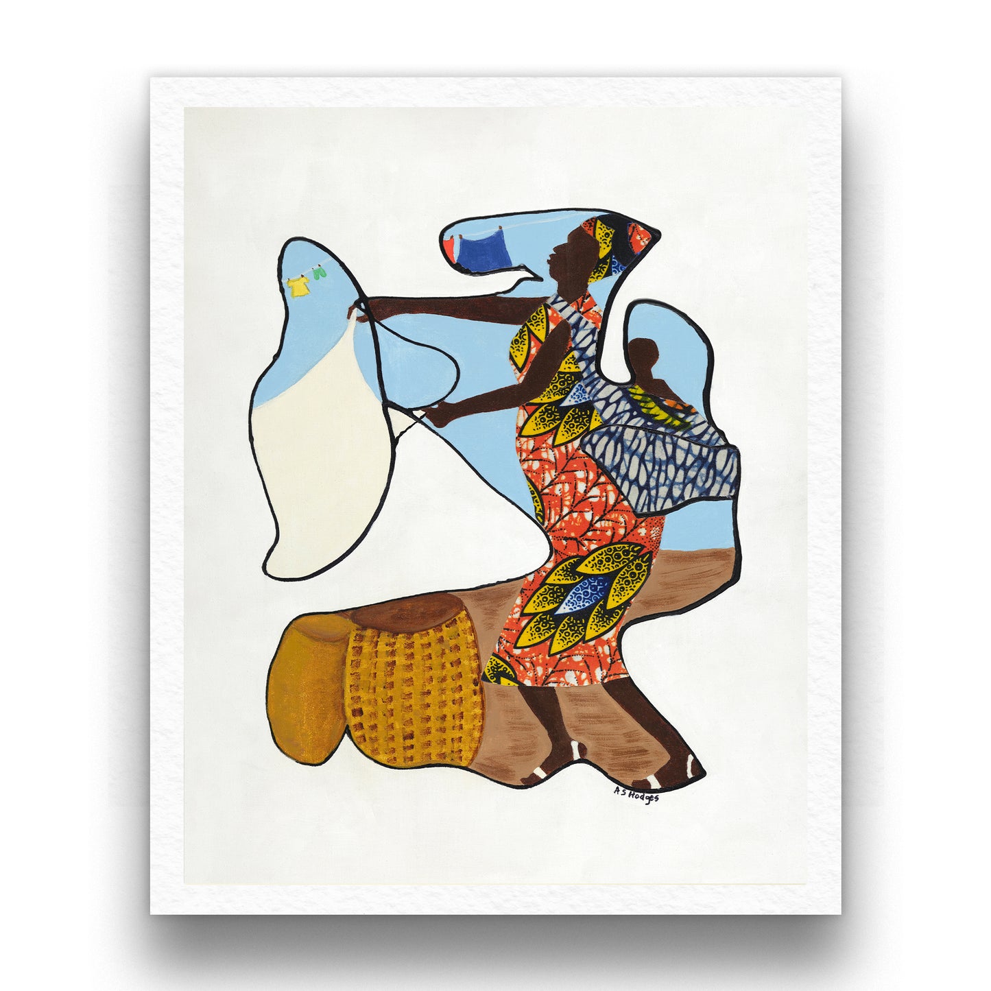Wash Day - Continuous Line Fine Art Print - Antionette's Artistry