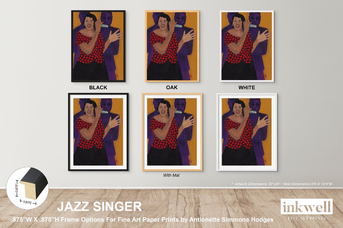 Jazz Singer - Framed Fine Art Print - Antionette's Artistry