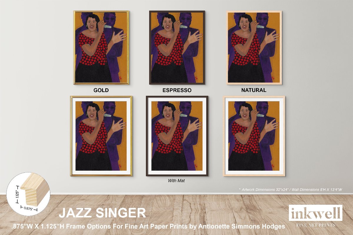 Jazz Singer - Framed Fine Art Print - Antionette's Artistry