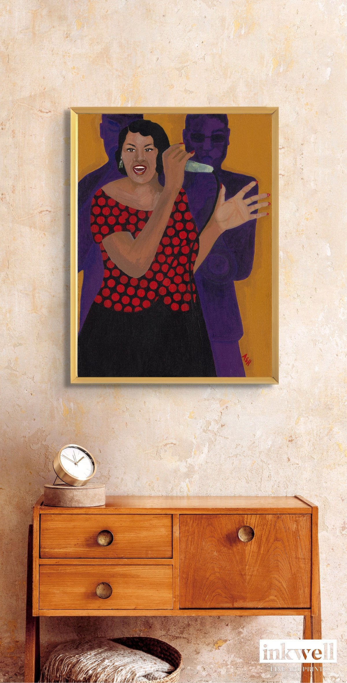 Jazz Singer - Framed Vocalist Fine Art Print - Black Music artwork