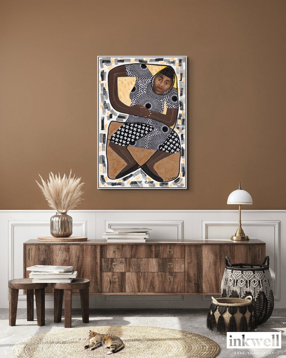 How Low Can You Go? - Framed Canvas - Limbo Dance Art Print - framed mixed media collage
