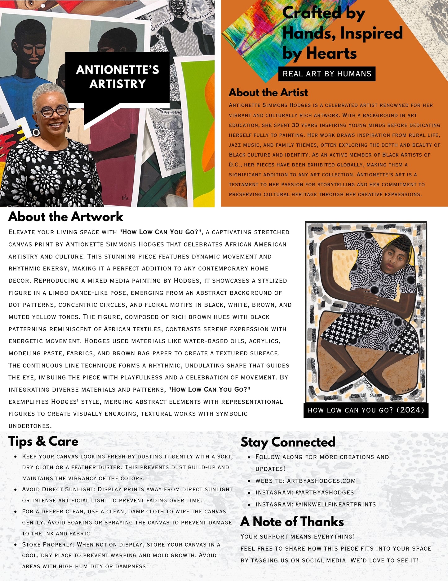 How Low Can You Go? - Framed Canvas - Limbo Dance Art Print - artwork flyer info
