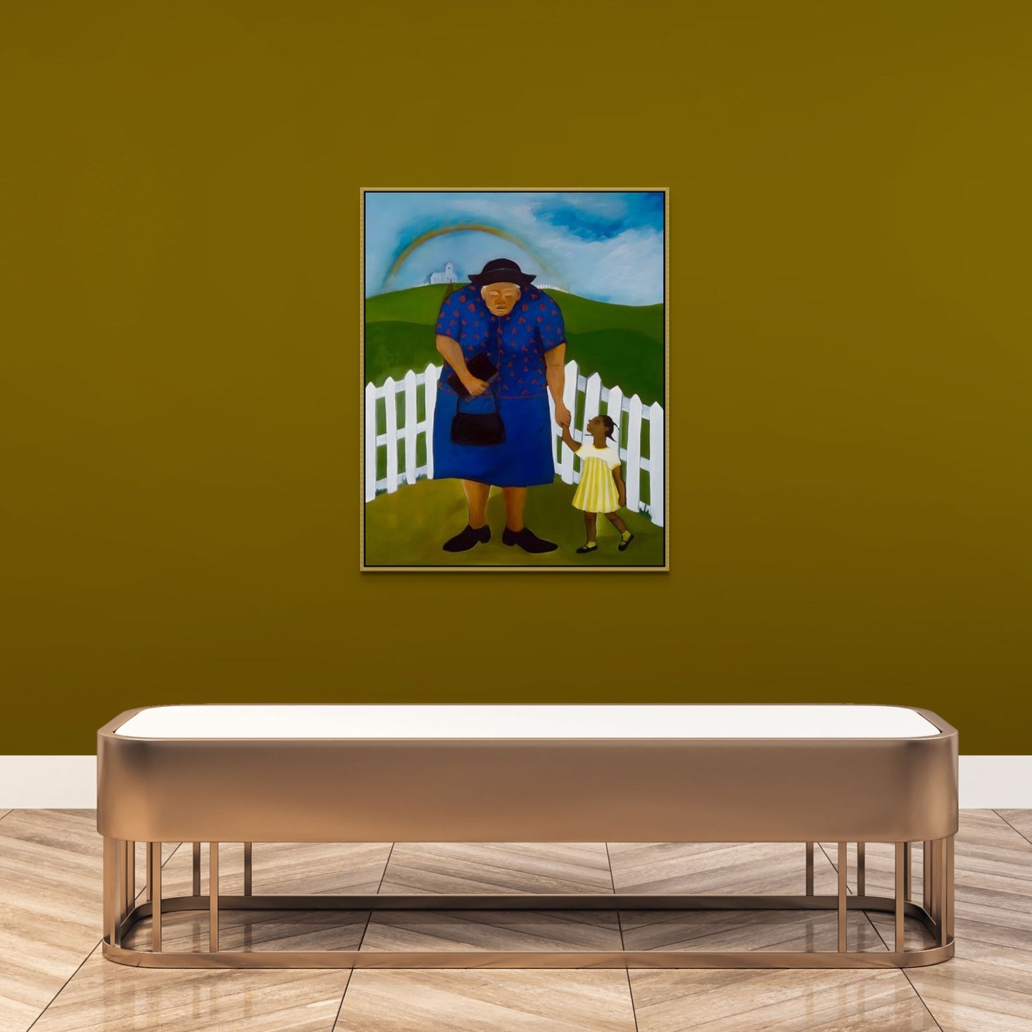 Goin' to Church - Framed Stretched Canvas Print - Antionette's Artistry