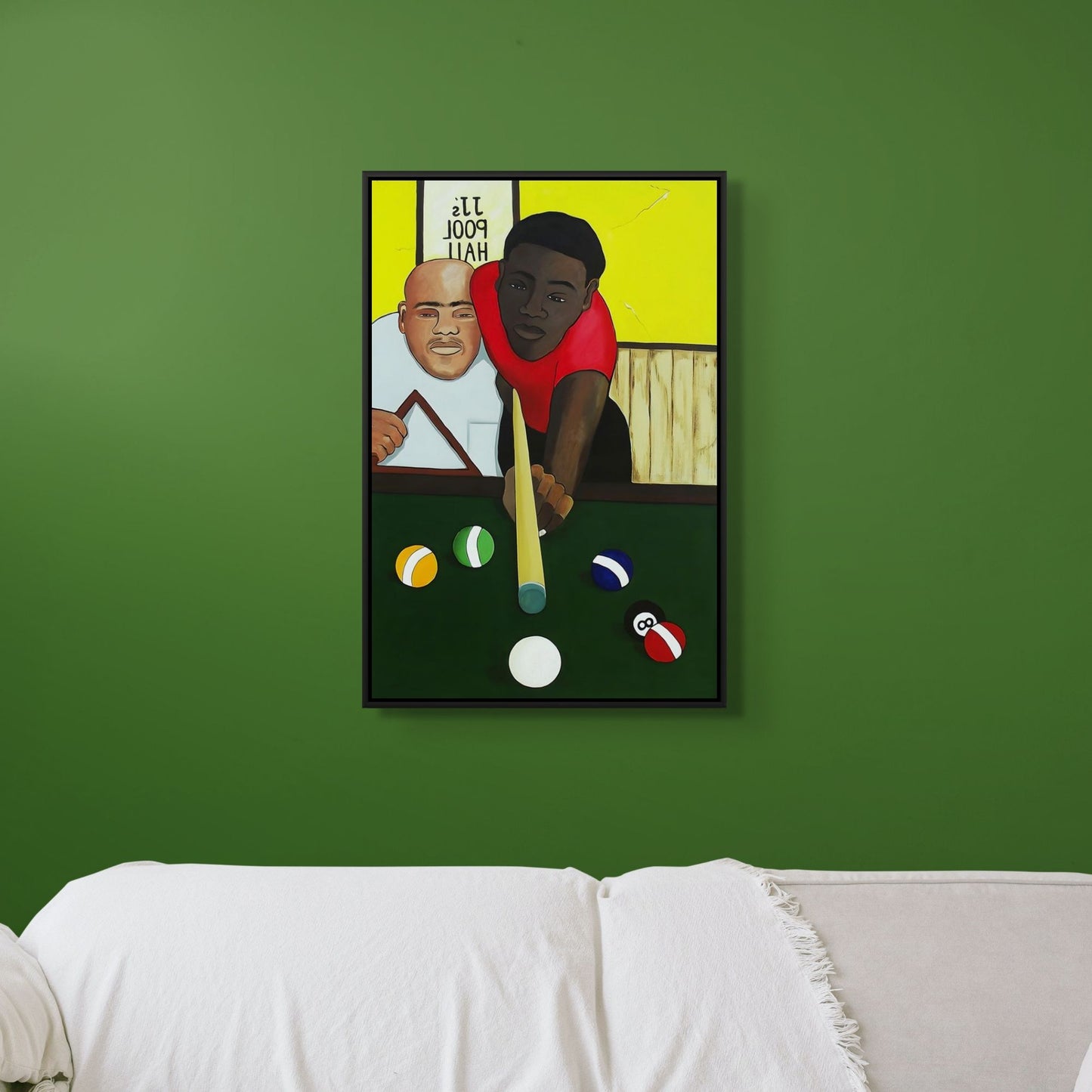 Pool Hall - Framed Stretched Canvas Print - Antionette's Artistry