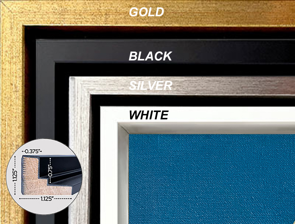 Groovin' - Framed Canvas Print - Art for Jazz Music lovers - frame choices, black, silver, gold, white - Black Elegance Art Print