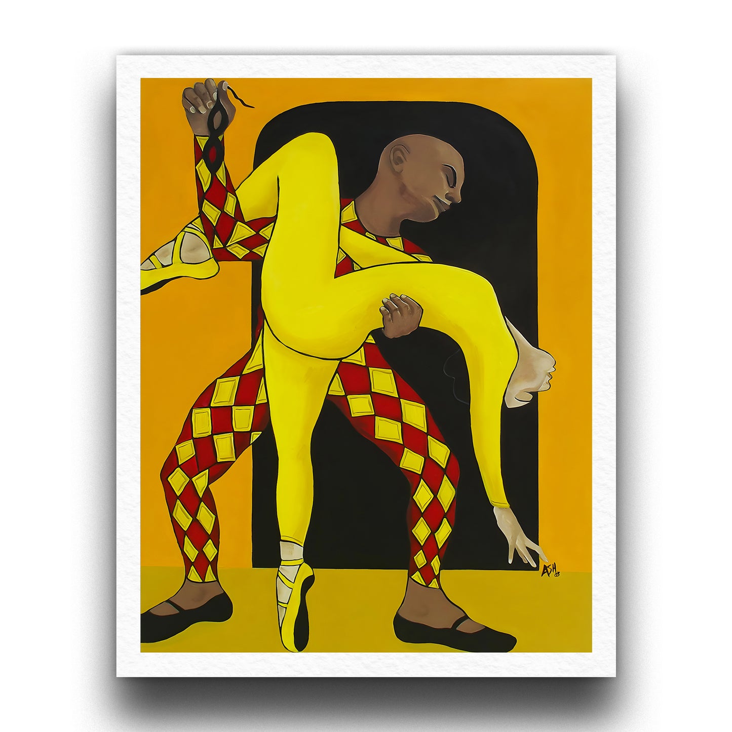 Dance of the Harlequin - Fine Art Print - vibrant color palette - Antionette simmons hodges artwork