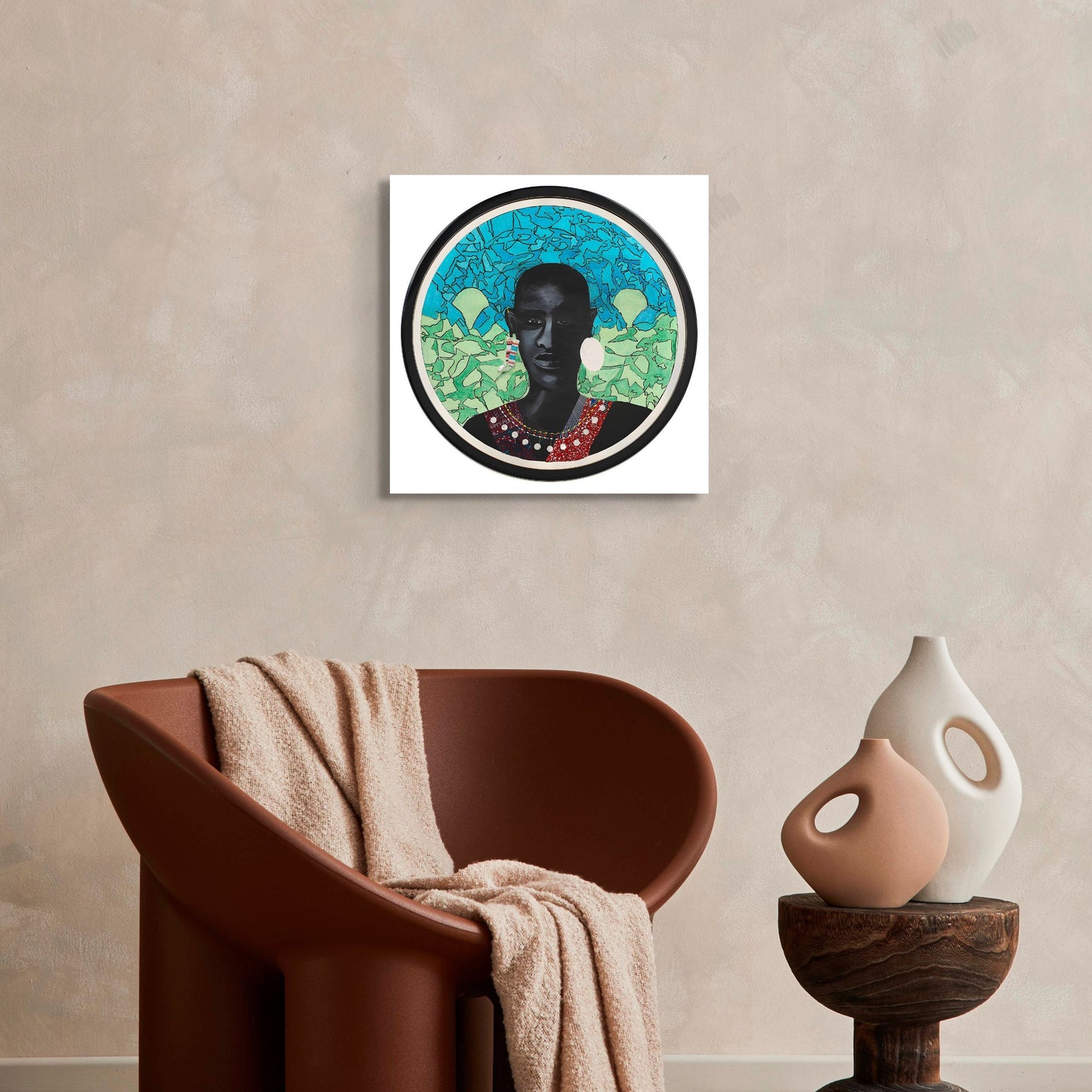 Masai Warrior - Stretched Canvas Print - Antionette's Artistry