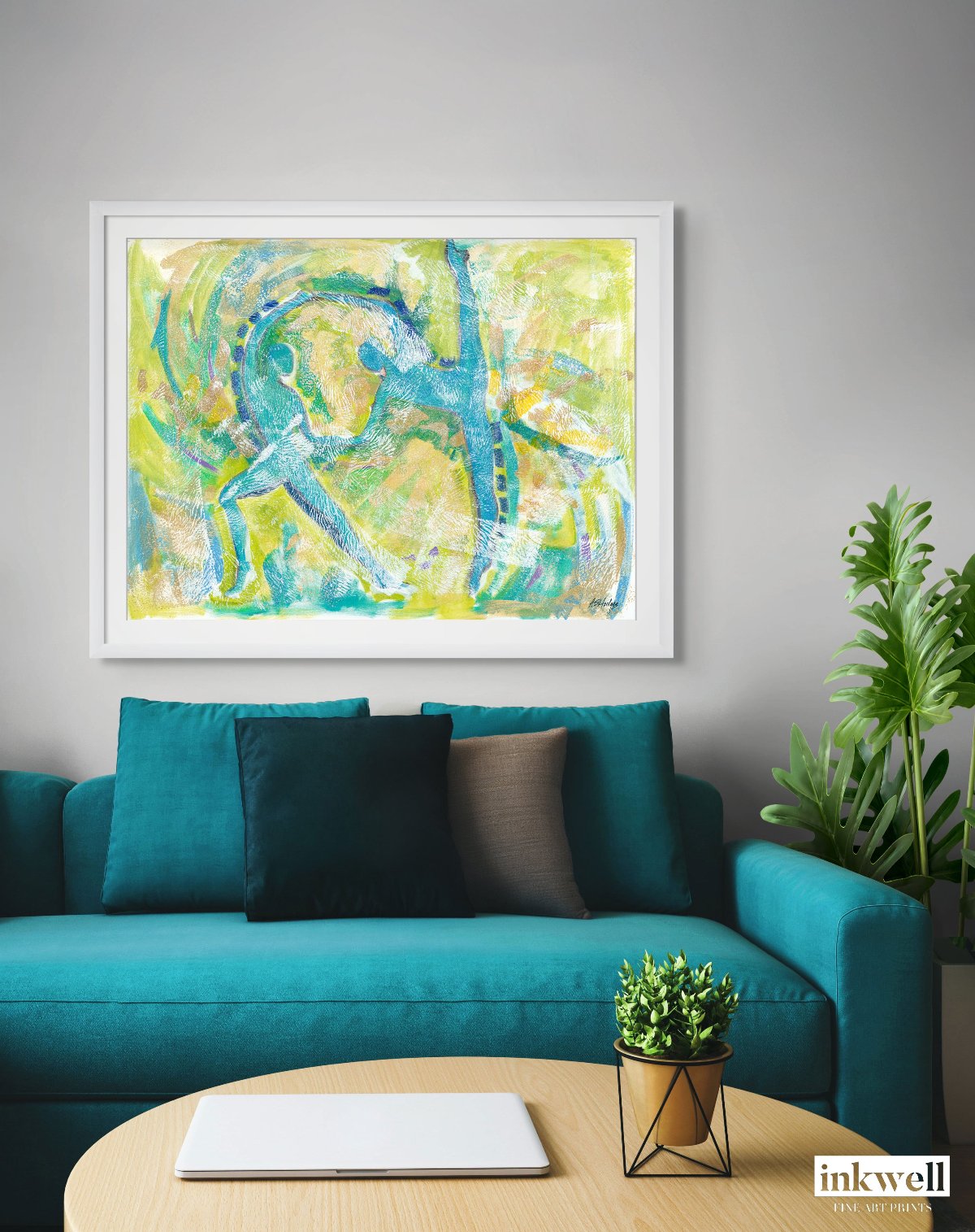 Motion in Teal - Framed Fine Art Print - Antionette's Artistry