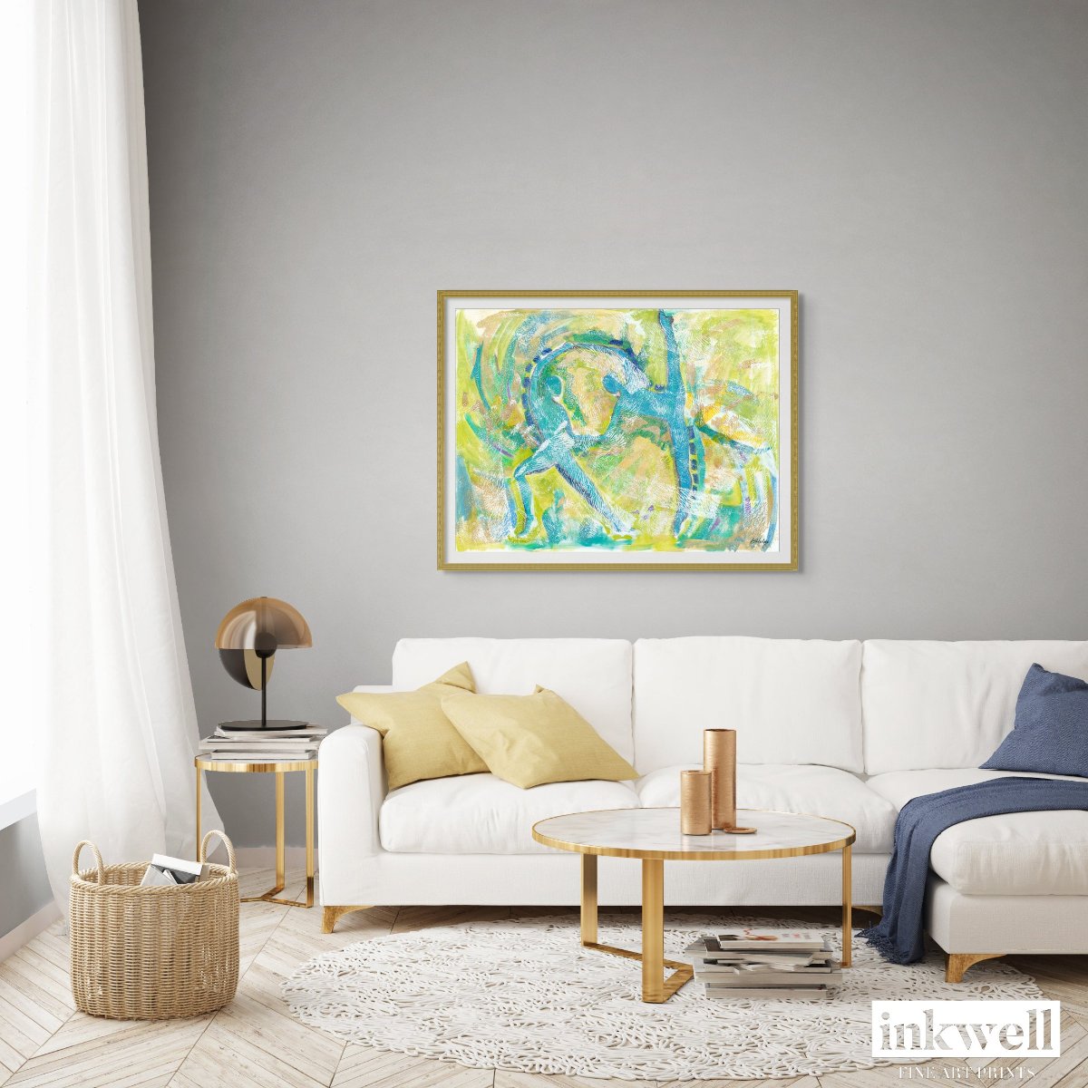 Motion in Teal - Framed Fine Art Print - Antionette's Artistry