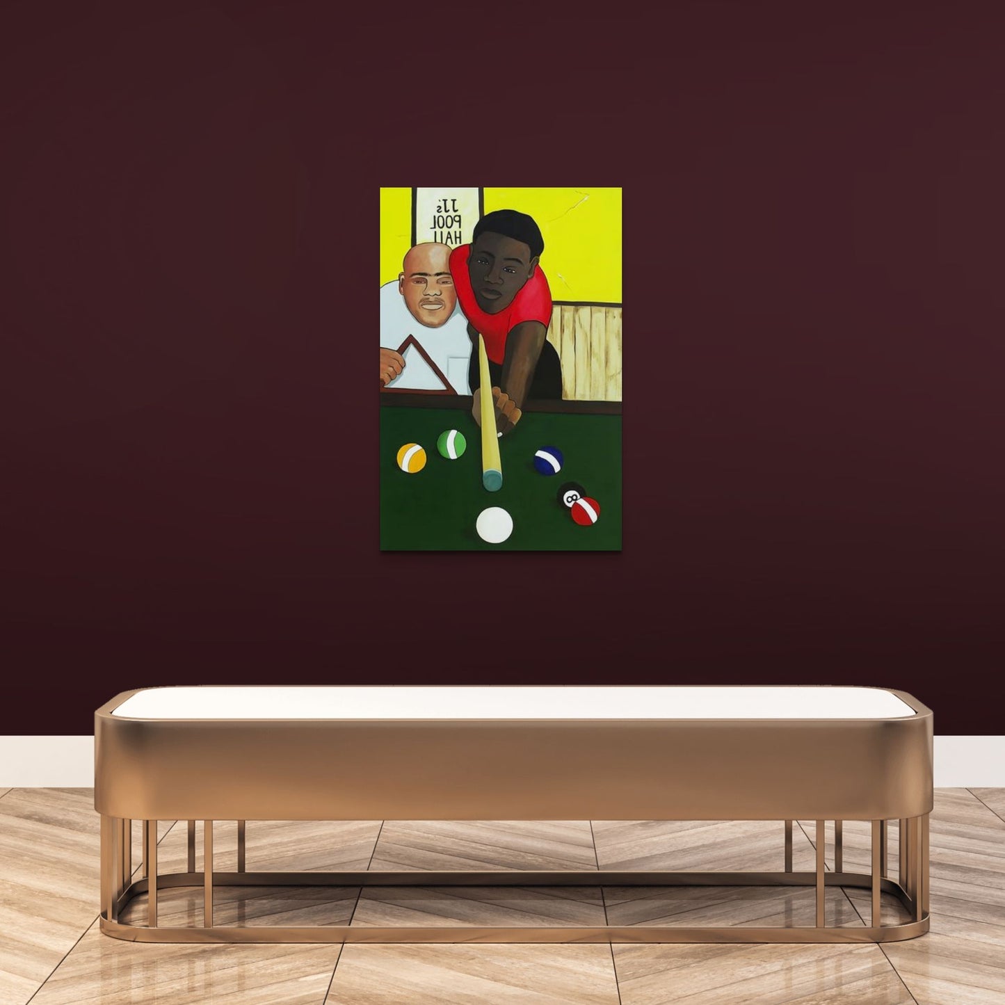 Pool Hall - Stretched Canvas Print - Antionette's Artistry