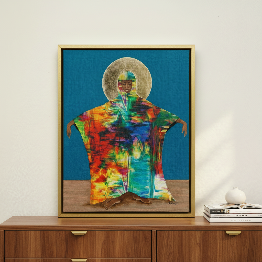 Framed stretched canvas and framed paper print examples