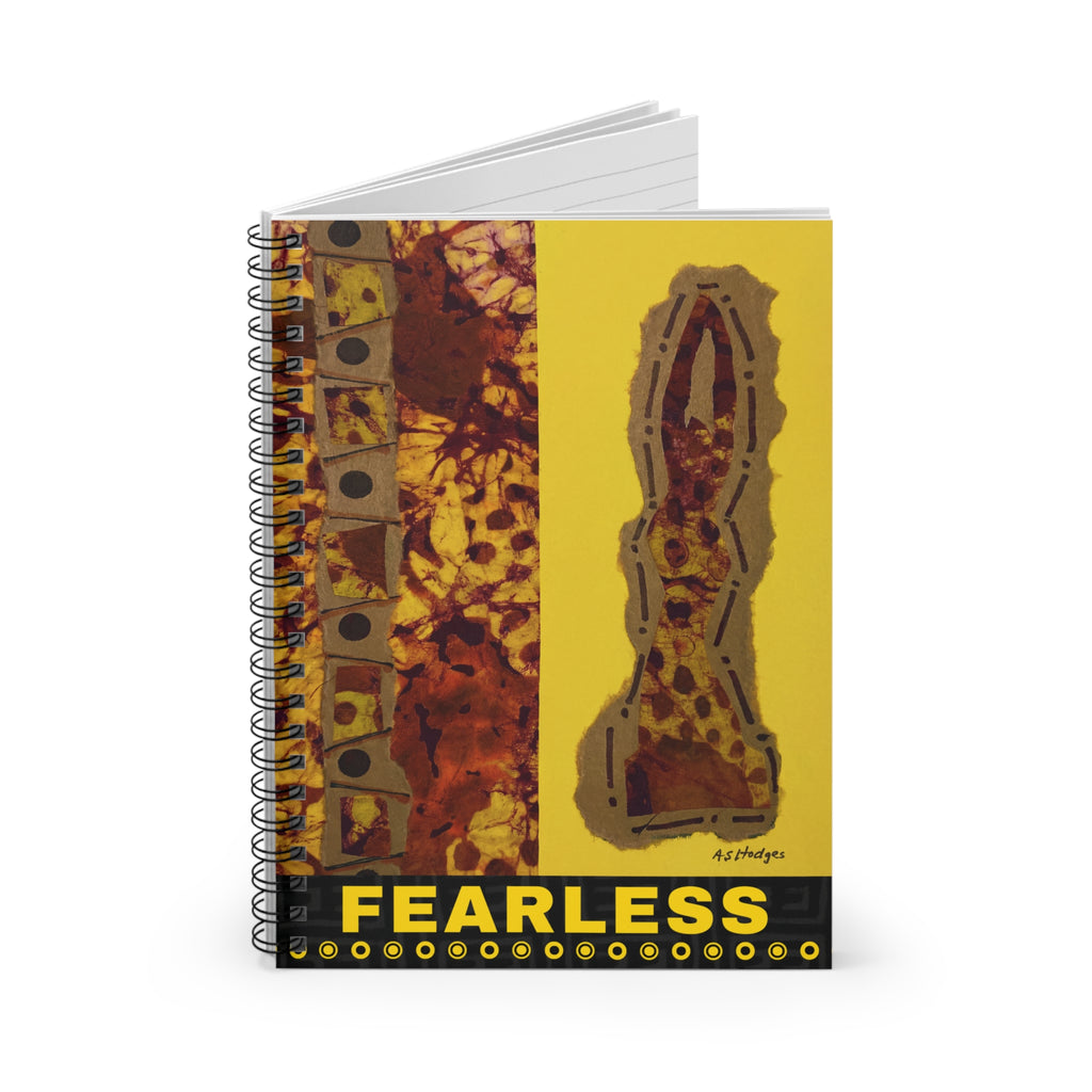 Fearless Afrocentric Spiral Notebook | Bold Art Journal, Ruled 6"x8"