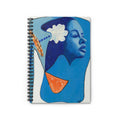 Jazz Singer Portrait Spiral Notebook | Billie Holiday Inspired Art, Ruled Journal, 6"x8"