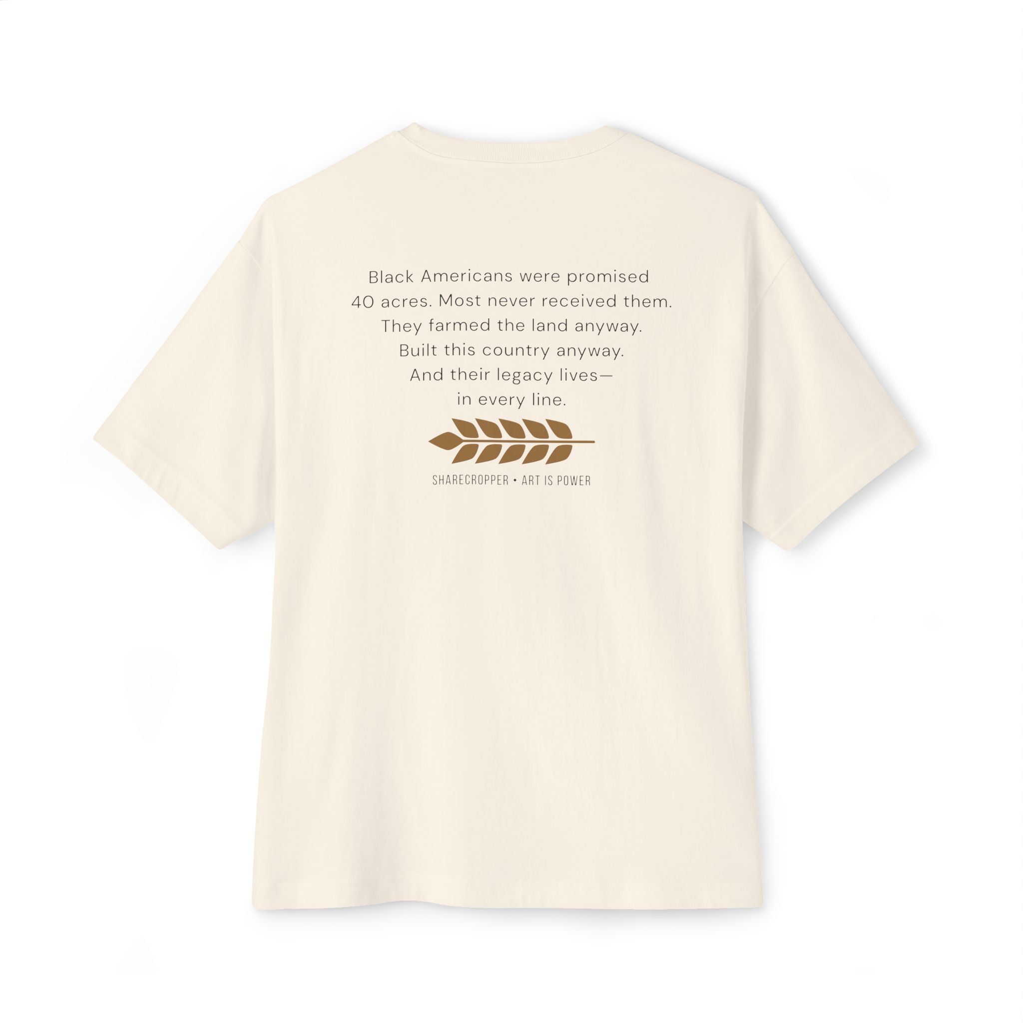 The Sharecropper tee on-body product reference — Art Is Power Vol. I | Inkwell Fine Art Prints