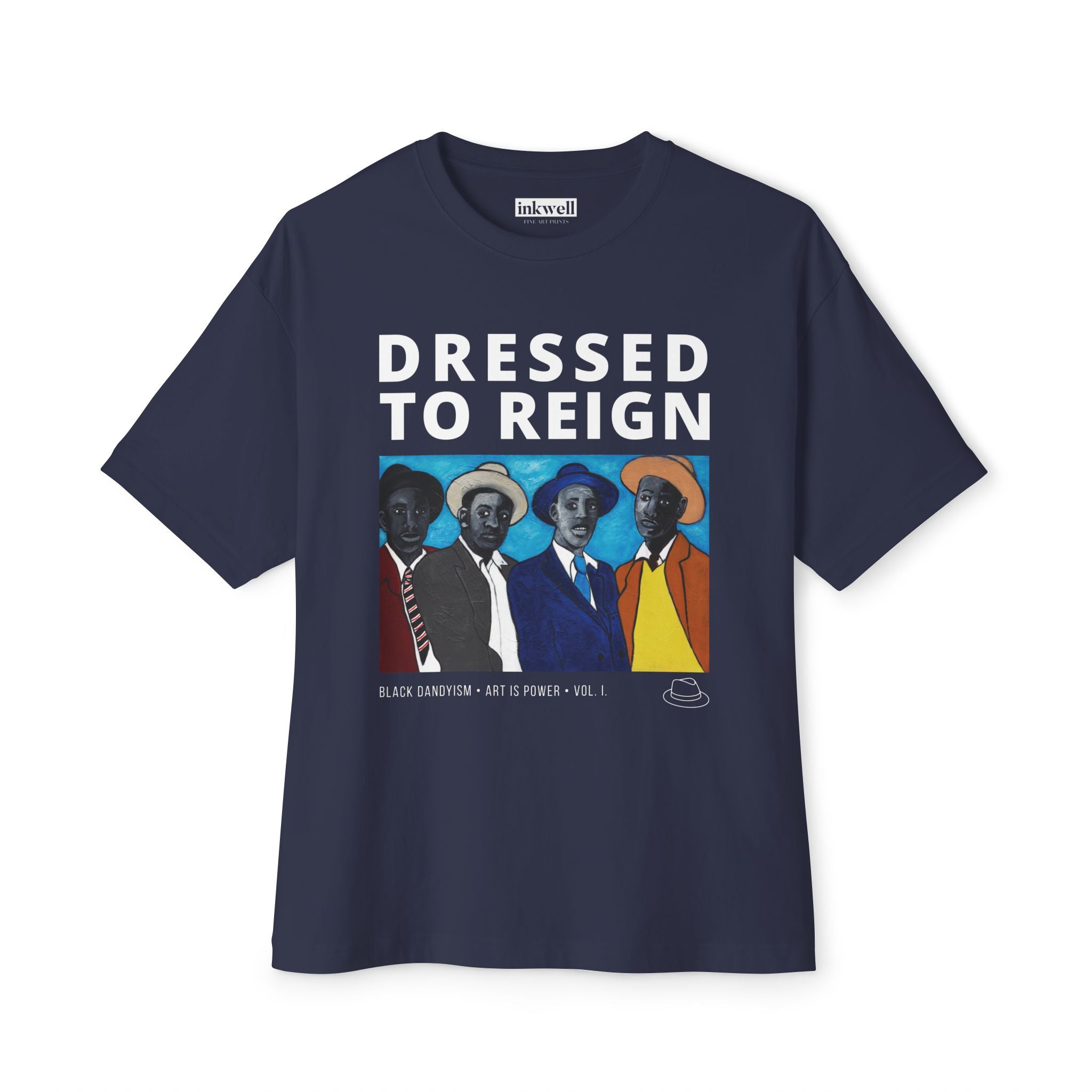Dressed to Reign tee product mockup — Art Is Power Vol. I | Inkwell Fine Art Prints