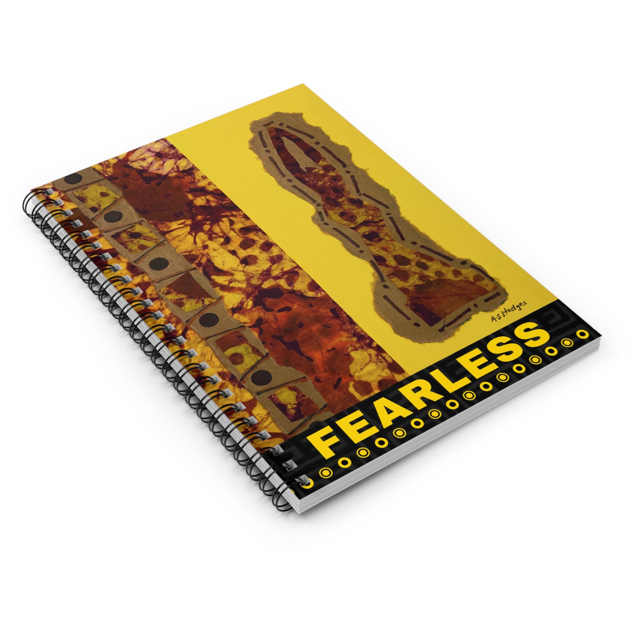 Fearless Afrocentric Spiral Notebook | Bold Art Journal, Ruled 6"x8"