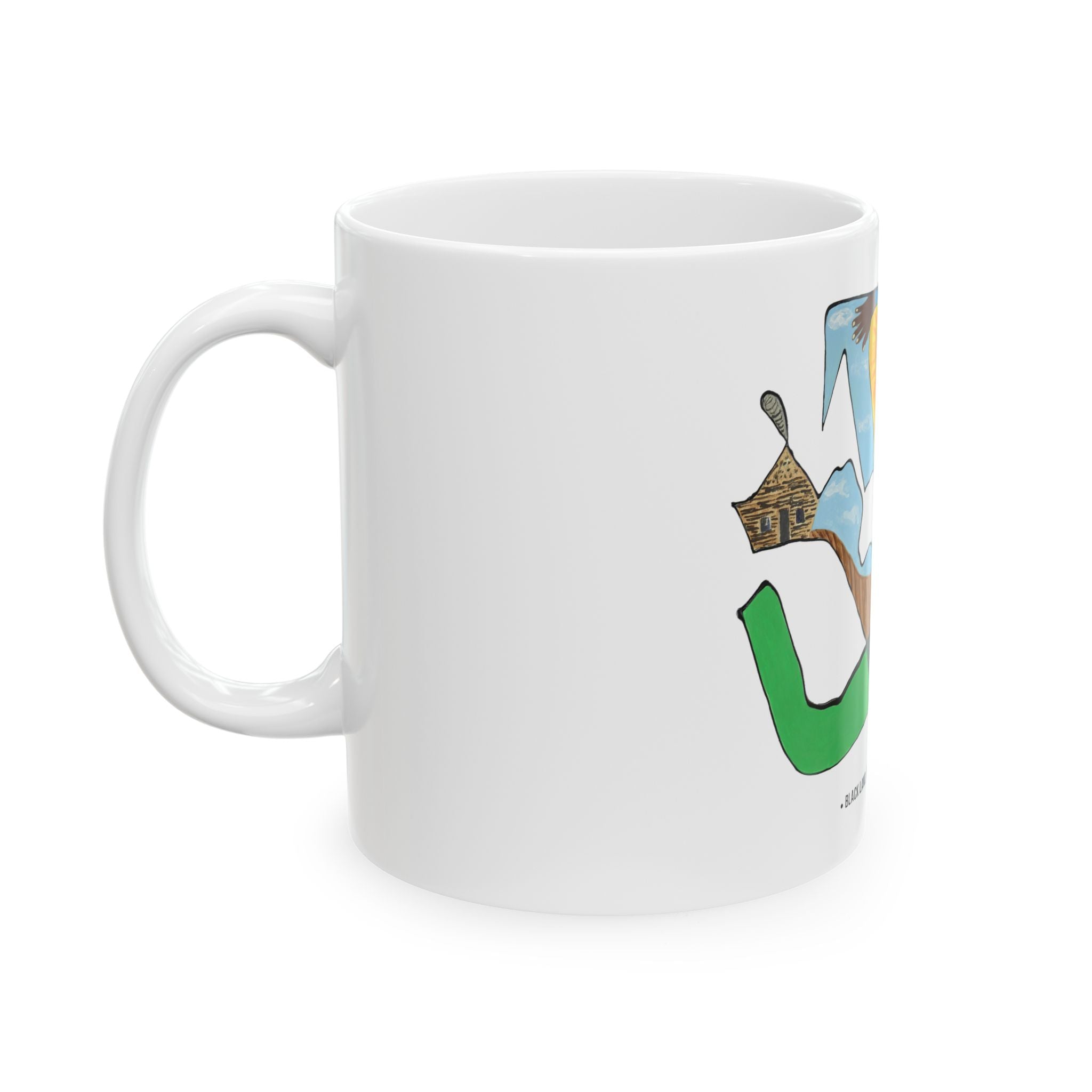 The Sharecropper ceramic mug 11oz product view — Art Is Power Vol. I by Inkwell Fine Art Prints