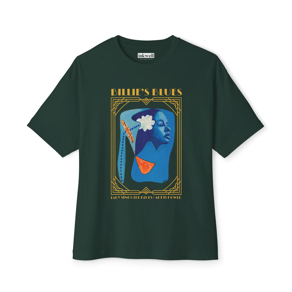Billie Holiday Art Deco tee product mockup — Art Is Power Vol. I | Inkwell Fine Art Prints