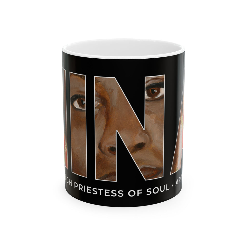 Nina Simone ceramic mug white product reference view — Art Is Power Vol. I by Inkwell Fine Art Prints