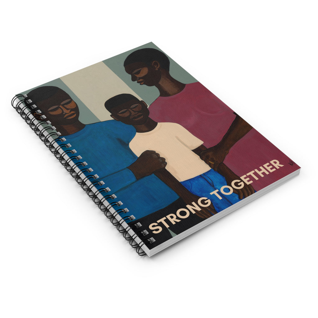 The Family Spiral Notebook | Black Family Art, "Strong Together" Journal, 6"x8"