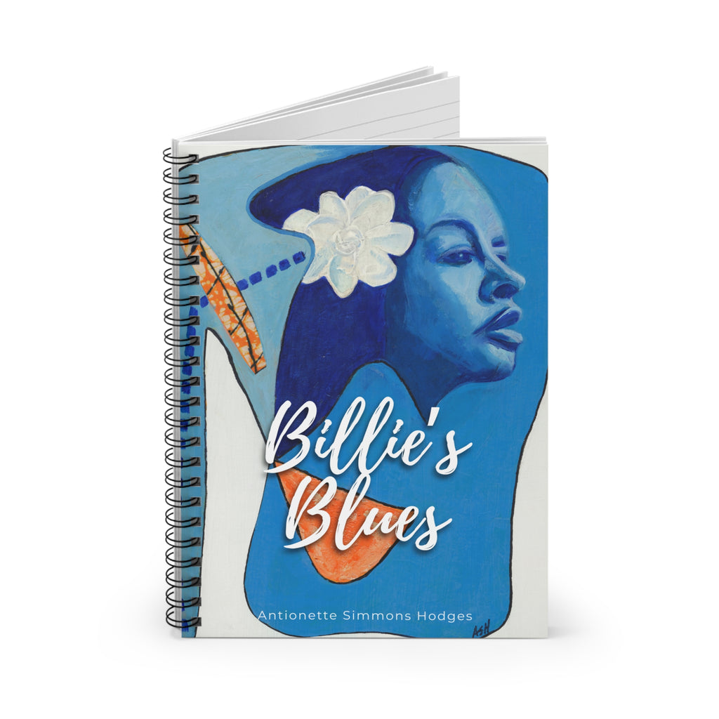 Billie's Blues Spiral Notebook | Billie Holiday Art Journal, Ruled Pages, 6"x8"