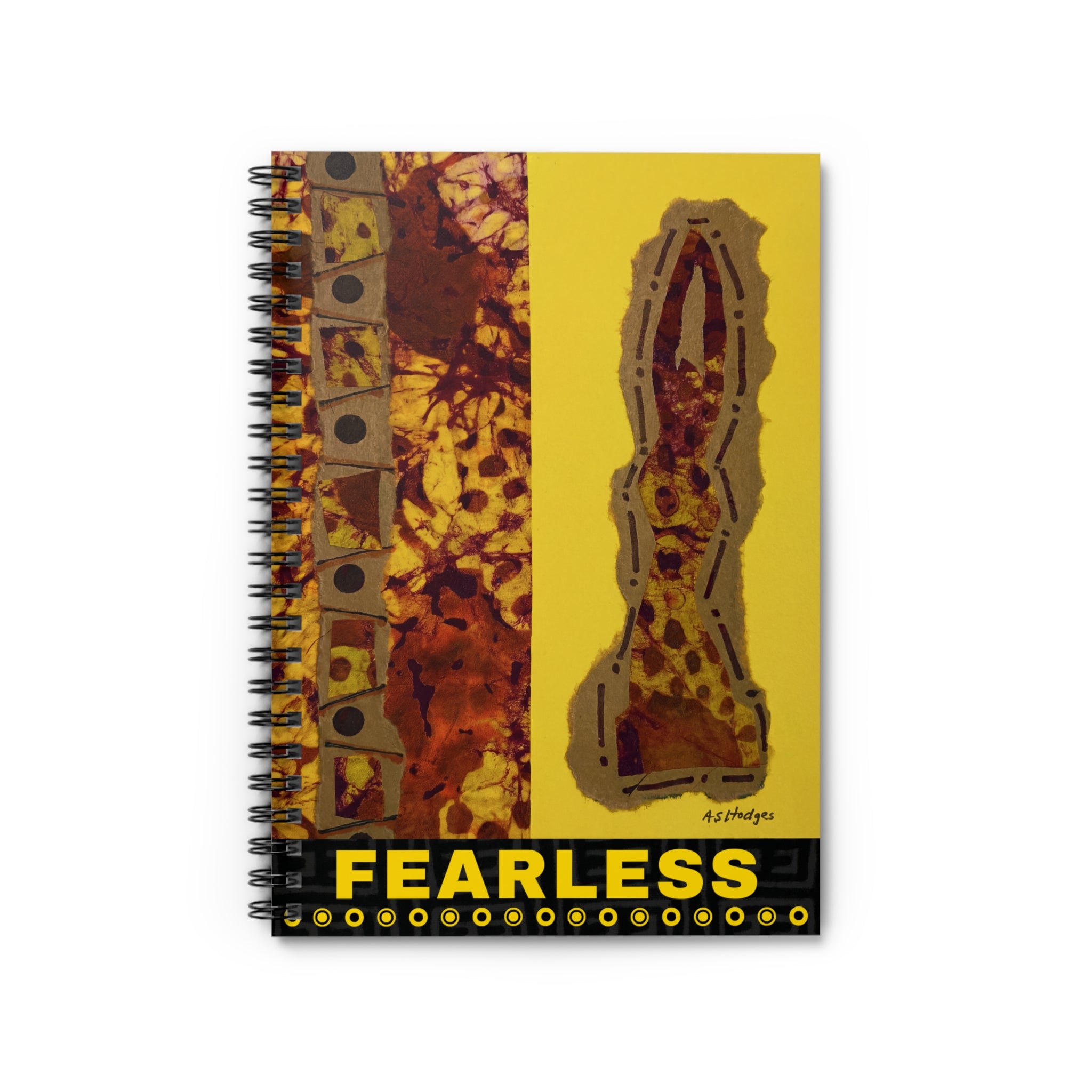 Fearless Afrocentric Spiral Notebook | Bold Art Journal, Ruled 6"x8"