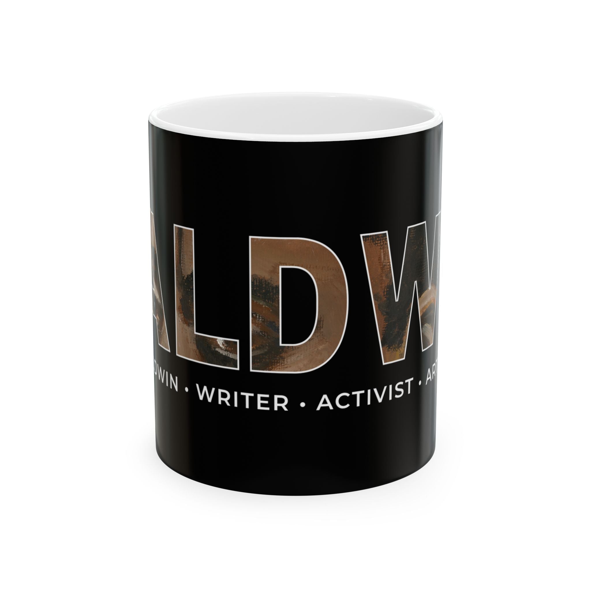 James Baldwin ceramic mug white product reference view — Art Is Power Vol. I by Inkwell Fine Art Prints