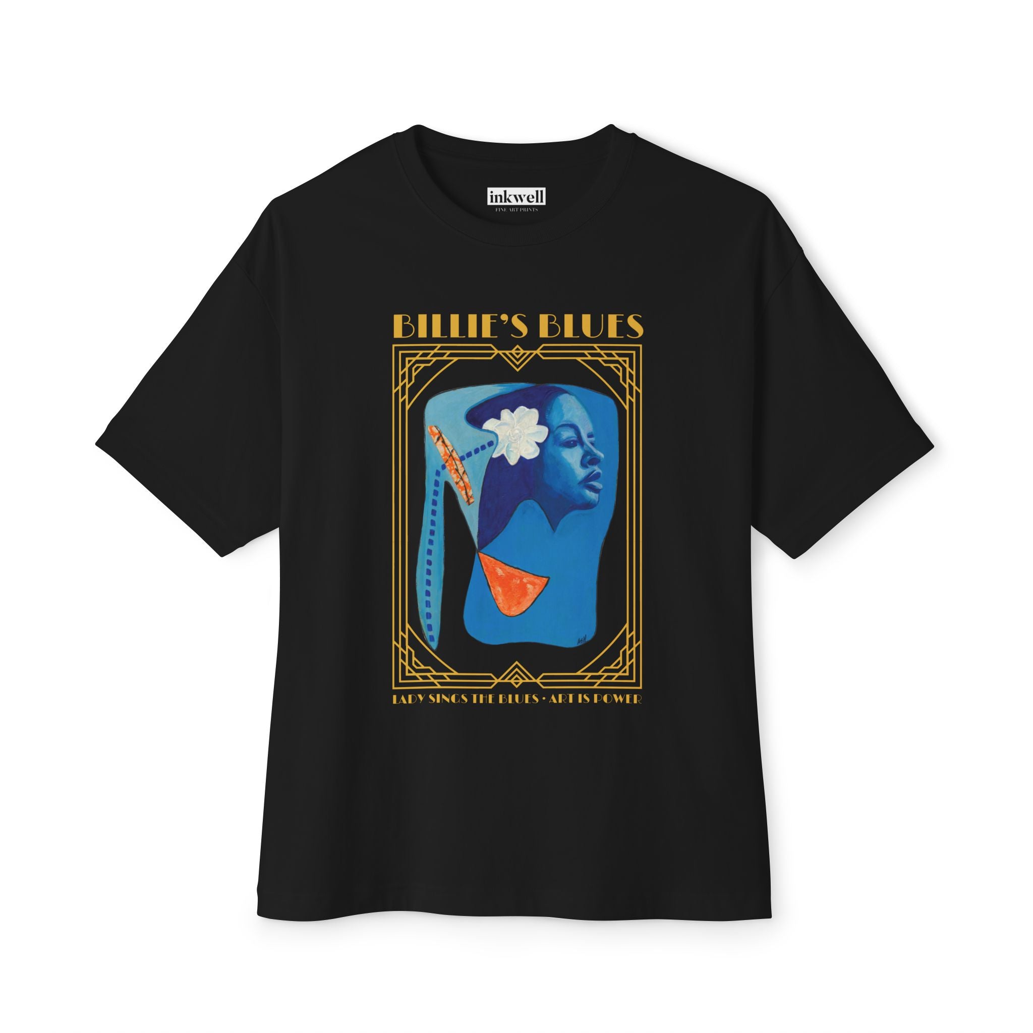 Billie Holiday Art Deco tee back product reference — Art Is Power Vol. I | Inkwell Fine Art Prints