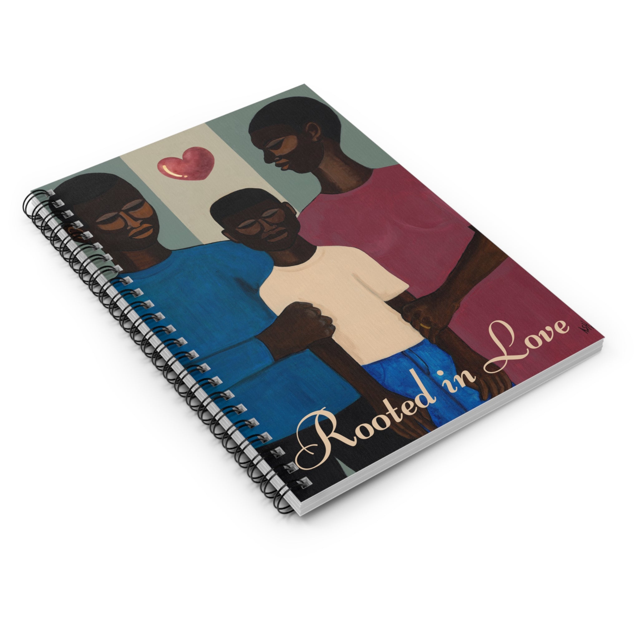The Family Spiral Notebook | Black Family Art, "Rooted in Love" Journal, 6"x8"