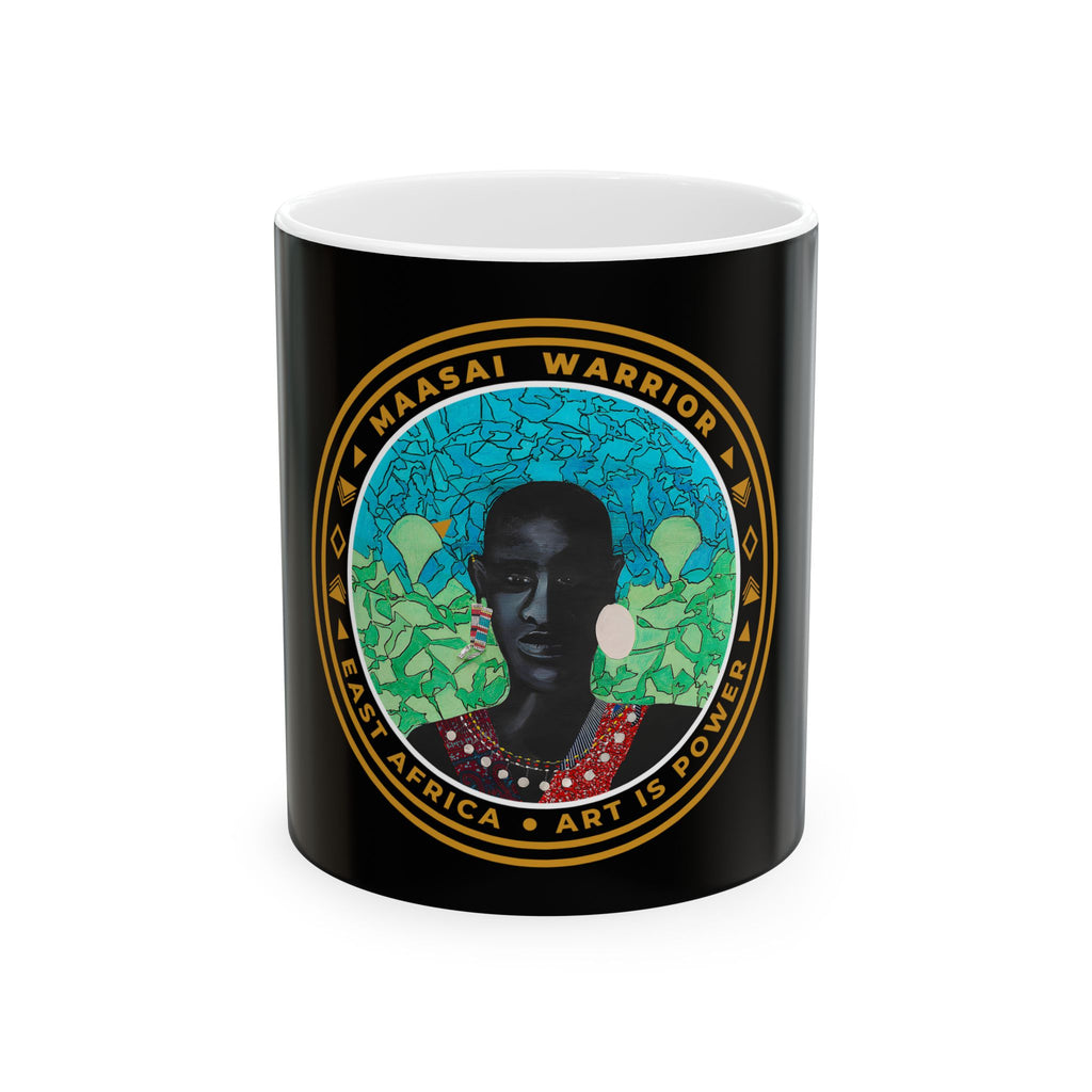 Maasai Warrior ceramic mug 11oz size reference — Art Is Power Vol. I by Inkwell Fine Art Prints