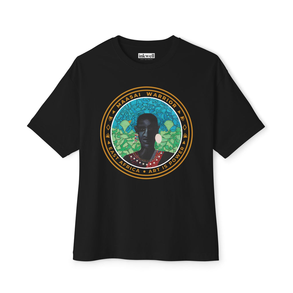 Maasai Warrior tee product mockup — Art Is Power Vol. I | Inkwell Fine Art Prints