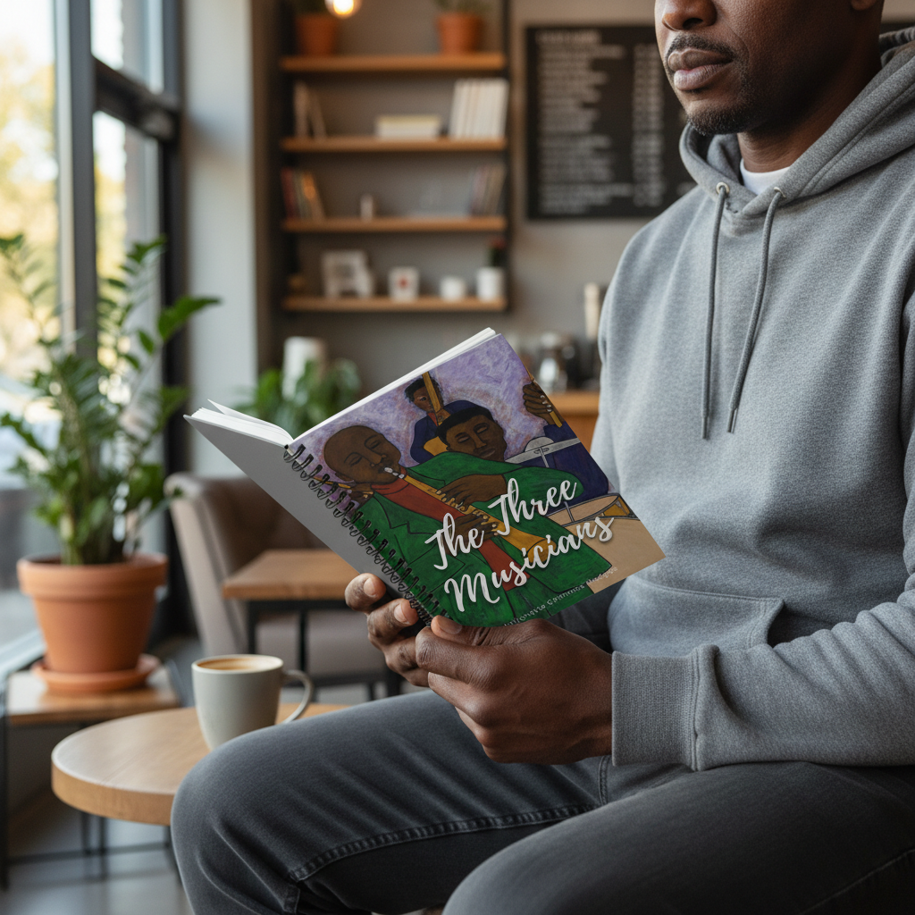 The Three Musicians Jazz Spiral Notebook | Black Music Art Journal, Ruled Pages, 6"x8"