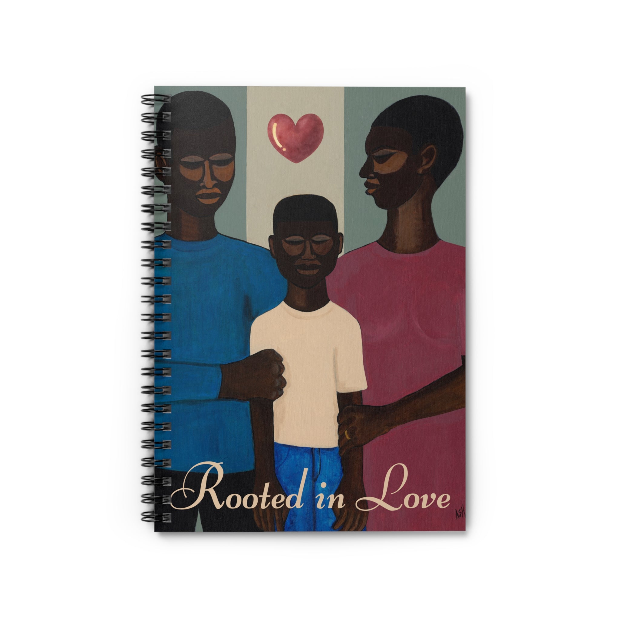The Family Spiral Notebook | Black Family Art, "Rooted in Love" Journal, 6"x8"