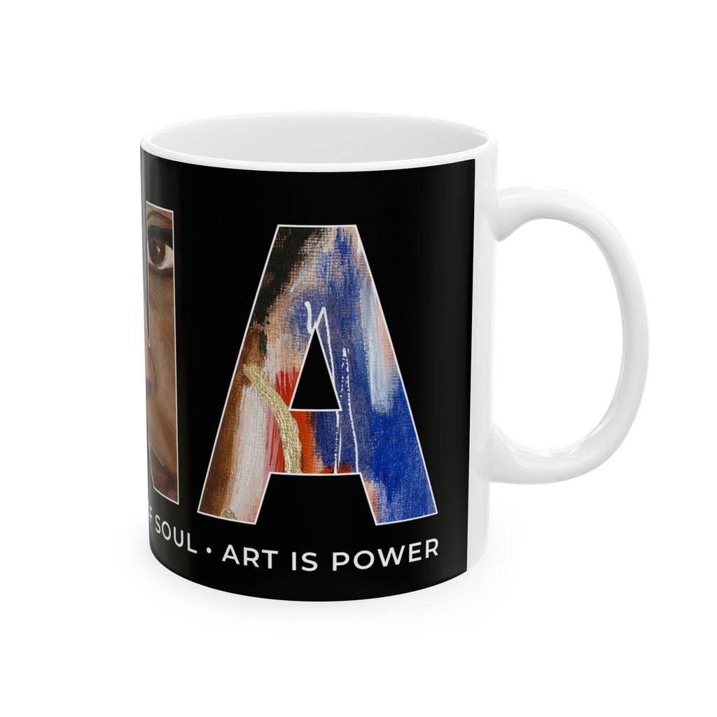 Nina Simone ceramic mug white product reference view 2 — Art Is Power Vol. I by Inkwell Fine Art Prints