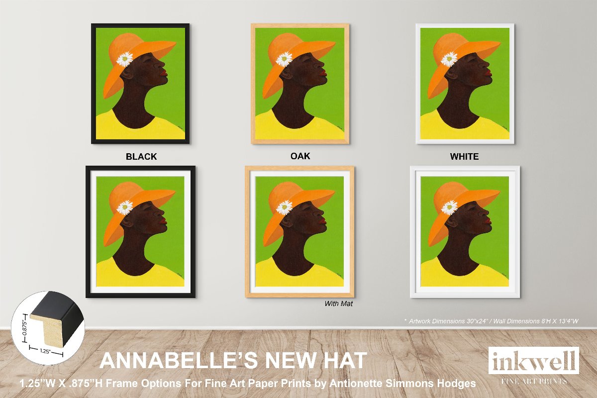 Annabelle's New Hat - Framed Fine Art Print - Antionette's Artistry