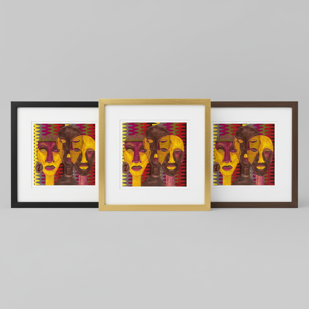 All Hail The Queen - Framed  Abstract African Art Print