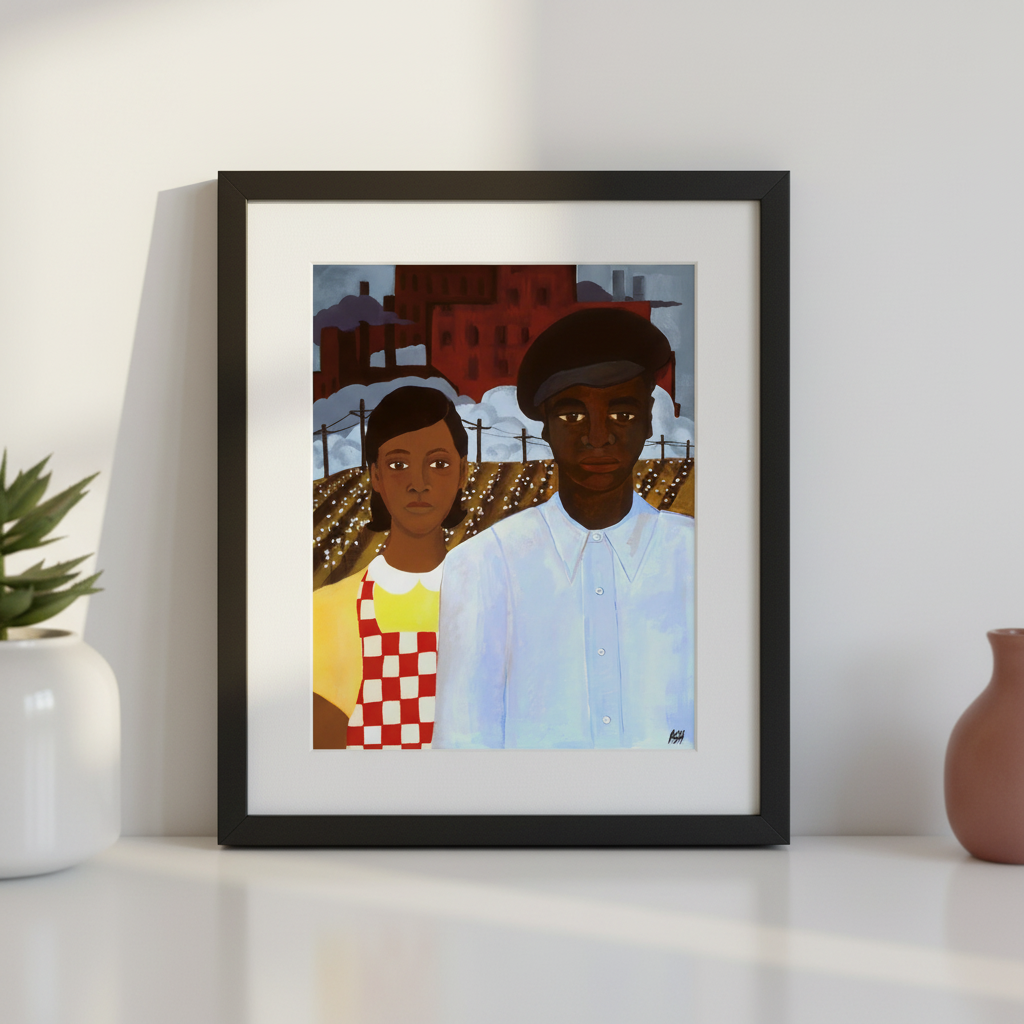 Black Couple Heritage Art Print | African American Wall Decor