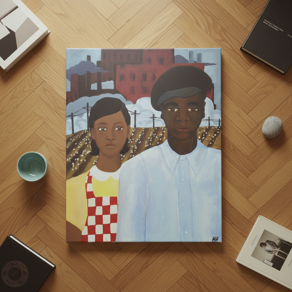 Black Couple Wall Art | Framed African American Heritage Decor