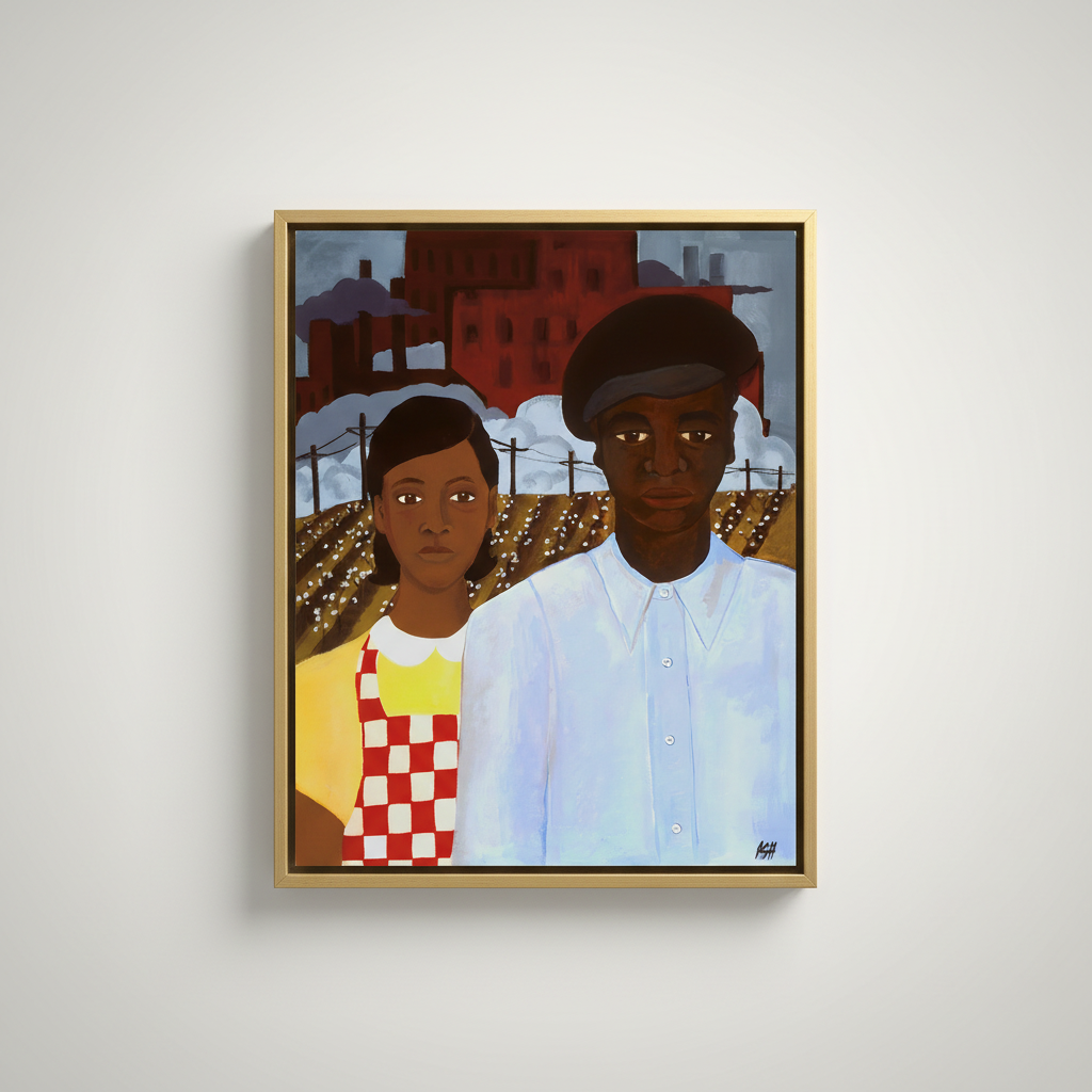 Black Couple Wall Art | Framed African American Heritage Decor