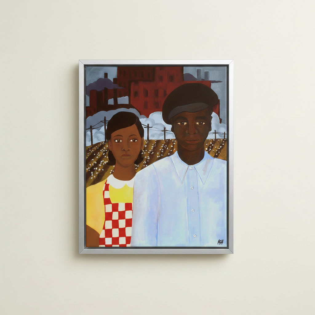 Black Couple Wall Art | Framed African American Heritage Decor