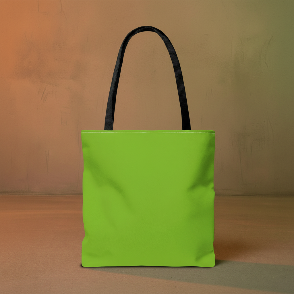 Back view of Annabelle's New Hat tote bag — solid panel and cotton canvas handles