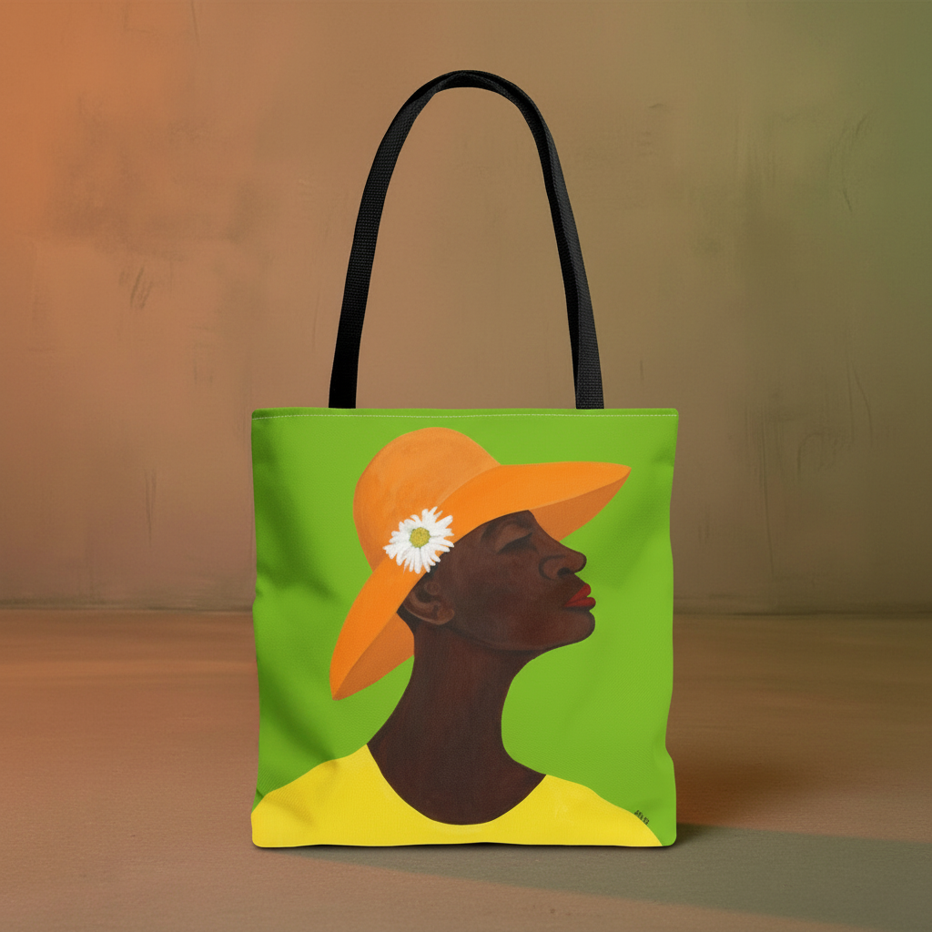 Annabelle's New Hat Art Tote Bag front product view on white background