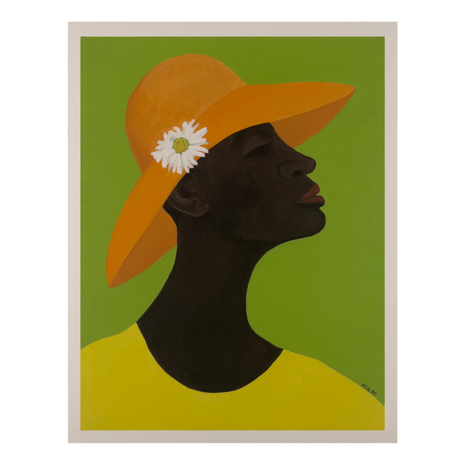 Annabelle's New Hat - Framed Art Print With Vibrant Colors - entire print image